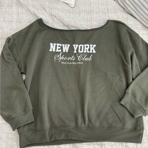 Olive Green Women's Sweater “New York”